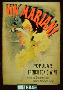 Propaganda de cartazes &39;Vinho Mariani, Popular vinho tônico francês&39;